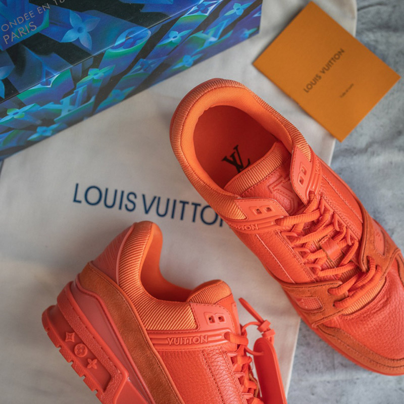Louis Vuitton LV Trainer White Blue Sneaker – Crepslocker